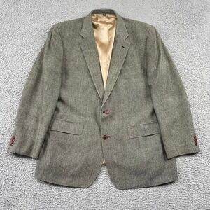 Orvis Sport Coat Mens 46 R Gray Silk Blazer‎ 2 Button Silk Tweed 7X8E
